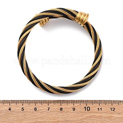 女性用304ステンレススチールトルクバングル  イオンプレーティング（ip）  ミックスカラー  3/4インチ（1.9cm）  内径：2-1/4インチ（5.75x5.7cm）&nbsp;BJEW-P310-24MC02