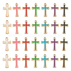 32Pcs 8 Colors Plastic Enamel Pendants&nbsp;CCB-TA0001-17