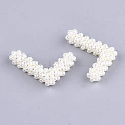 Handmade ABS Plastic Imitation Pearl Woven Beads&nbsp;FIND-T039-18-L
