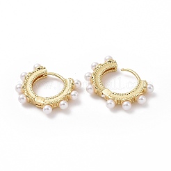 ABS Pearl Beaded Hoop Earrings&nbsp;EJEW-I280-05G