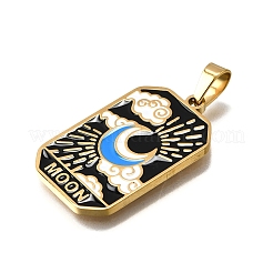 Tarot 304 Stainless Steel Enamel Pendants&nbsp;STAS-M119-09O-G