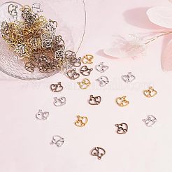120本3色チベット風アロイペンダント  ハート  ミックスカラー  20x19x2mm  穴：2mm  40個/カラー&nbsp;TIBEP-PH0001-75