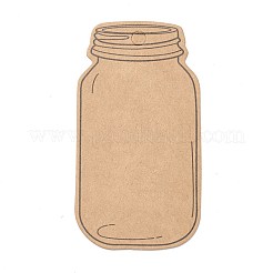 クラフト白紙ハングタグ  ボトル  バリーウッド  6.5x3.5x0.05cm  穴：4mm  50個/袋&nbsp;CDIS-F080-06
