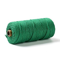 工芸品の編み物用の綿糸  ティール  3mm  約109.36ヤード（100m）/ロール&nbsp;KNIT-PW0001-01-04