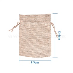 Burlap Packing Pouches Drawstring Bags&nbsp;ABAG-PH0001-14x10cm-05