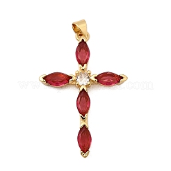 Brass Micro Pave Cubic Zirconia Pendants&nbsp;KK-I360-022G