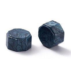 シーリングワックス粒子  レトロシーリング印鑑用  八角形  スチールブルー  0.85x0.85x0.5cm約1550個/ 500g&nbsp;DIY-B003-08