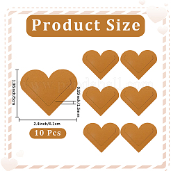 10Pcs PU Leather Heart Corner Protectors&nbsp;AJEW-CL0001-17A