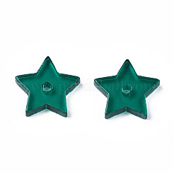 透明なアクリルビーズ  スター  ミックスカラー  14x14.5x2.5~3mm  穴：1.8mm&nbsp;BACR-N001-010