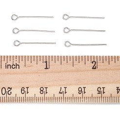 アイアンアイピン  カドミウムフリー＆鉛フリー  プラチナ  21ゲージ  22x0.7mm  穴：2mm&nbsp;IFIN-FS0001-31I