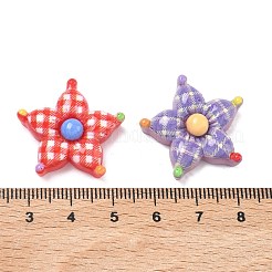 Tartan Pattern Opaque Resin Cabochons&nbsp;CRES-A061-01A