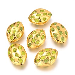 キャッツアイビーズ  ゴールデントーン真鍮パーツ  オーバル  ミックスカラー  29~30x20.5~21x11~12mm  穴：1.2mm&nbsp;G-Z018-05