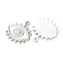 304ステンレスペンダント  サンバーストナザールボンジュウチャーム  ステンレス鋼色  30x28x3mm  穴：1.8mm&nbsp;SA-CBAAA70-03B-P