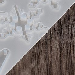 Diyシリコーンペンダント型  デコレーションメイキング  レジン型  UVレジン用  エポキシ樹脂ジュエリー作り  スノーフレーク  131x117x4mm  穴：1.8mmと2.5mm  内径：15~60x20~54.5mm&nbsp;SIMO-H016-02A