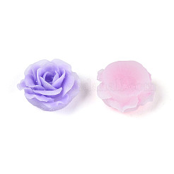 不透明樹脂デコデンカボション  花バラ  ミックスカラー  9~10x4~5mm&nbsp;RESI-N052-02