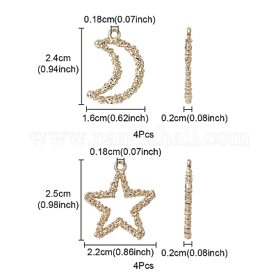 8Pcs 2 Styles Alloy Pendants&nbsp;FIND-YW0003-61-1