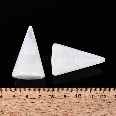 天然水晶リングディスプレイスタンド 円錐形 2.45~2.55x3.9~4.1cmの