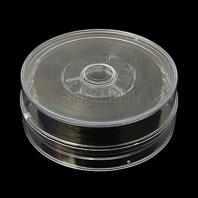 フラット弾性クリスタルストリング  弾性ビーズ糸  ストレッチブレスレット作り用  ブラック  0.8mm&nbsp;EC-G002-0.8mm-19-1