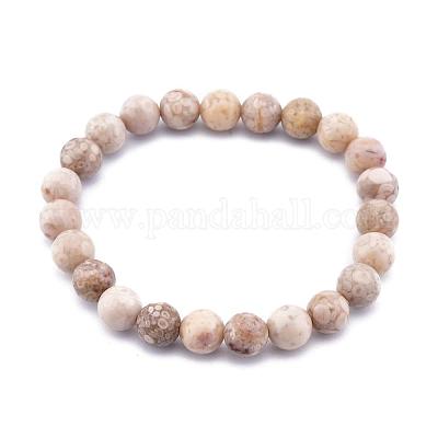 Natural Maifanite/Maifan Stone Bead Stretch Bracelets&nbsp;BJEW-K212-A-044-1