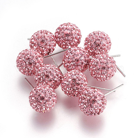 925 Sterling Silver Austrian Crystal Rhinestone Ear Stud&nbsp;Q286G111-1