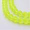 Baking Paint Transparent Glass Bead Strands, Frosted, Round, Green Yellow, 10mm, Hole: 1.3~1.6mm, about 80pcs/strand, 31.4 inch