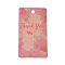 Cardboard Earring Display Cards, Rectangle with Flower & Word Thank You Pattern, BurlyWood, 9x5x0.04cm, Hole: 1.5mm
