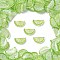 Resin Cabochons, Lemon Slice, Green, 7x12.5x2.5mm