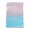 Gradient Color Gradient Color Plastic Packaging Resealable Bags, Top Self Seal Pouches, Rectangle, Colorful, 15x10x0.15cm, Unilateral Thickness: 2.5 Mil(0.065mm)