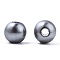 Spray Painted ABS Plastic Imitation Pearl Beads, Round, Gray, 6x5.5mm, Hole: 1.8mm, about 4540 pcs/500g