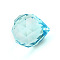 K9 Glass Pendants, Teardrop, Light Cyan, 30mm