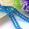 K9 Glass, Faceted Imitation Austrian Crystal Bead Strands, Grade AAA, Bicone, Dodger Blue, 6x6mm, Hole: 0.7~0.9mm, about 68pcs/strand, 15.7 inch