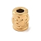 304 Stainless Steel Beads, Column with Paw Print, Golden, 10x8mm, Hole: 4mm