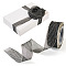 Polyester Crumpled Ribbon, for Bowknot, Flower, Gift Decoration, Black, 1 inch(25mm)