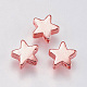 真鍮ビーズ  スター  ローズゴールド  6x6x2.5~3.3mm  穴：1mm&nbsp;KK-E735-27RG-1