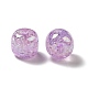 UV Plating Rainbow Iridescent Crackle Acrylic Beads&nbsp;PACR-M002-04E-2