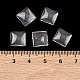 透明なガラスの正方形カボション  透明  10x10x4mm&nbsp;GGLA-S022-10mm-2