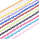 ABSプラスチックアズキチェーン  オーバル  ミックスカラー  13x7~7.5x2mm  約15.35~15.74インチ（39~40cm）/連&nbsp;KY-E007-01-1