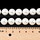シェルパールビーズ連売り  ラウンド  ホワイト  10.5mm  穴：0.9mm  約40個/連  16.06''（40.8センチメートル）&nbsp;BSHE-K015-10mm-04-2