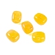 アクリルビーズ  イミテーション翡翠  長方形  ゴールド  13x11x8mm  穴：1.5mm。 510個/ 500 G&nbsp;OACR-H120-02A-1