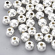 CCBプラスチックビーズ  ラウンド  銀色のメッキ  5.5~6x5mm  穴：1.8mm  約4280個/500g&nbsp;CCB-S160-245S-6mm-1
