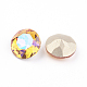 Pointed Back & Back Plated Glass Rhinestone Cabochons&nbsp;RGLA-J012-8mm-001AP-2