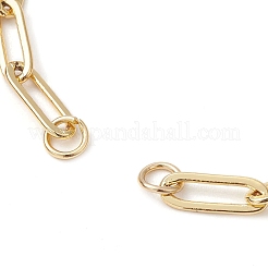 Brass Paperclip Chains Links Bracelet Making&nbsp;AJEW-JB01217