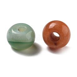 天然石ペンダント  穴のあるフラットラウンド  18x12~13mm  穴：5~6mm&nbsp;G-P563-03