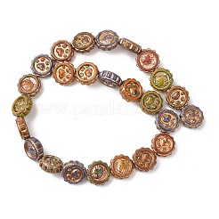 Painted Glass Beads Strands&nbsp;GLAA-B037-02