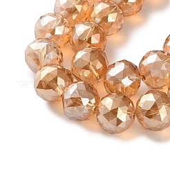 Transparent Electroplate Glass Beads Strands&nbsp;EGLA-N002-34H-F01