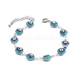 304 Stainless Steel Link Chain Bracelets&nbsp;BJEW-K265-007P-03