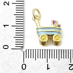 Brass Enamel Charms&nbsp;KK-P338-17G-01