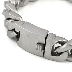 304 Stainless Steel Cuban Link Chain Bracelets for Men&nbsp;BJEW-B102-06P