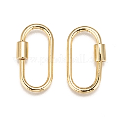 Brass Screw Carabiner Lock Charms&nbsp;KK-T047-07G