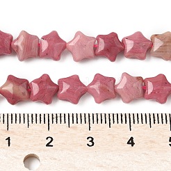 Natural Rhodonite Star Beads Strands&nbsp;G-Z080-A07